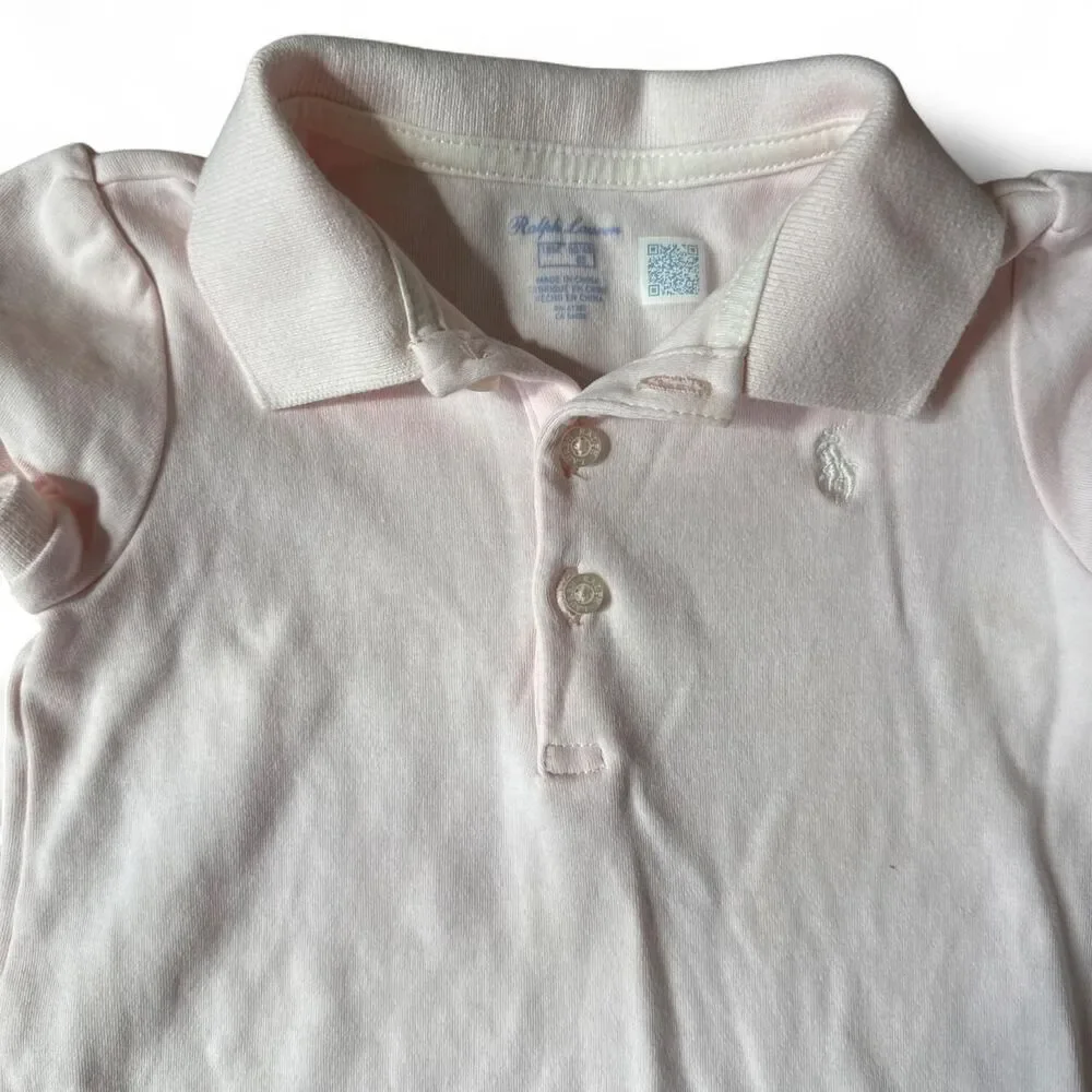 Ralph Lauren Baby Girls Polo Dress & Bloomers Set | Light Pink | 18 Months